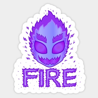 Purple Fire Sticker